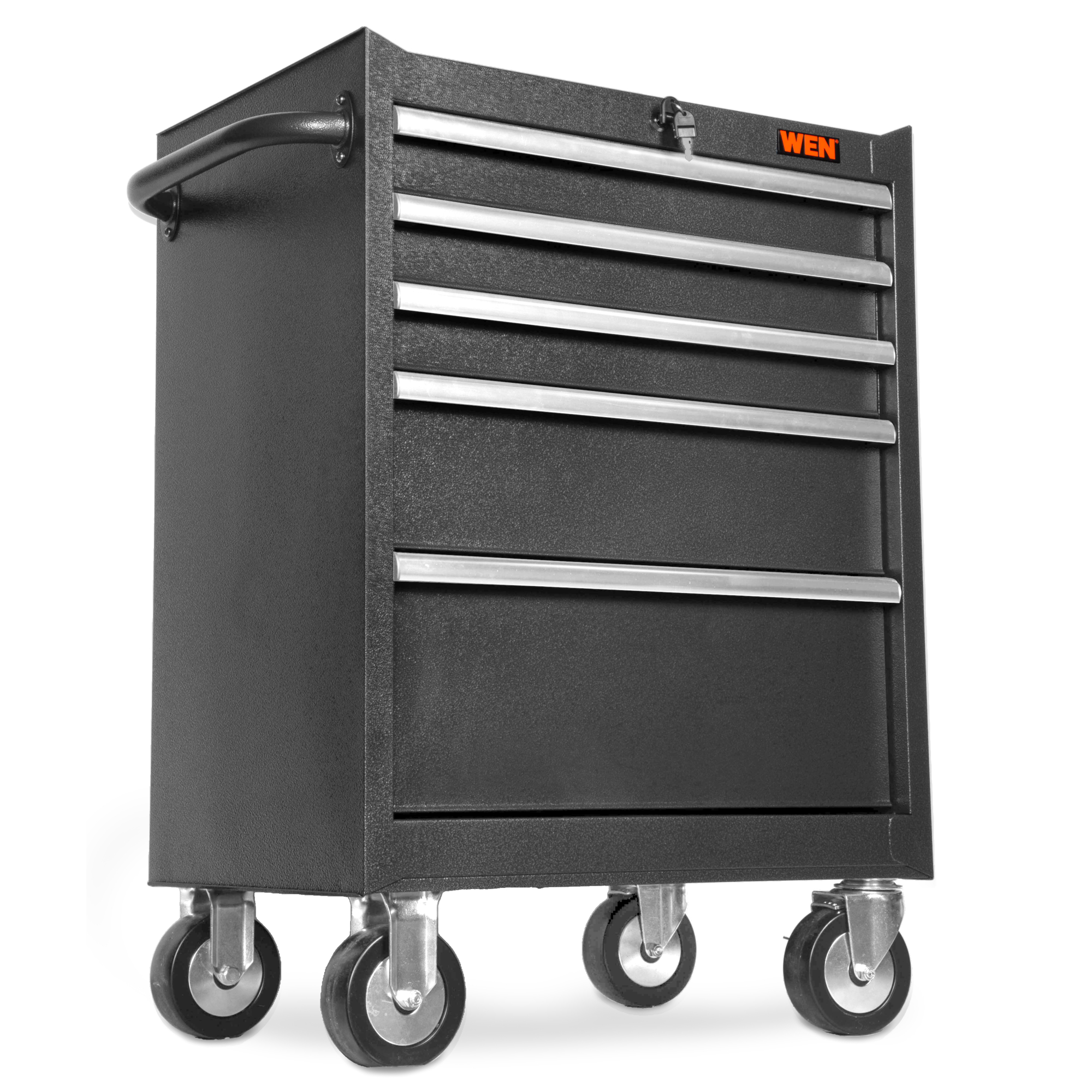 WEN, 27in. Premium Rolling Tool Cabinet w/ 21-Gauge Steel, Width 27 in, Height 37.6 in, Color Black, Model# GG262B